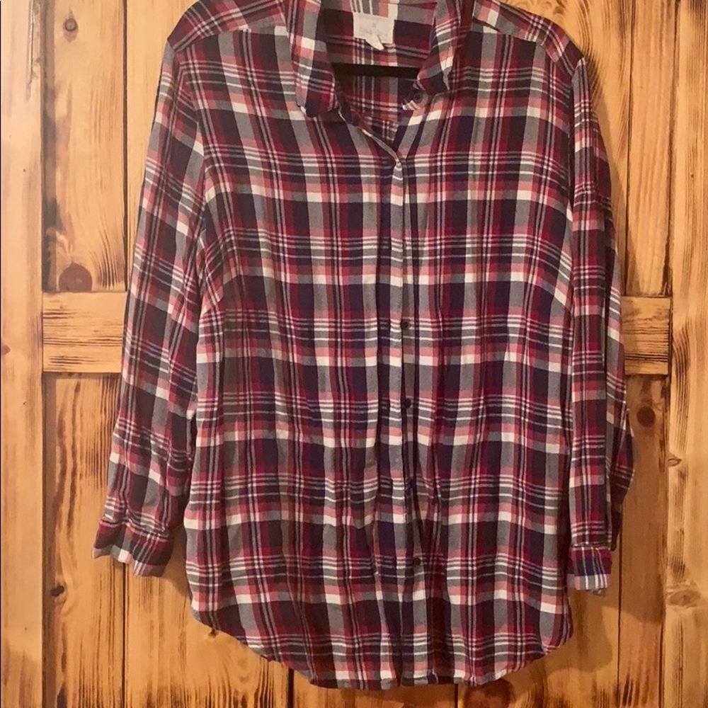 Caslon plaid shirt